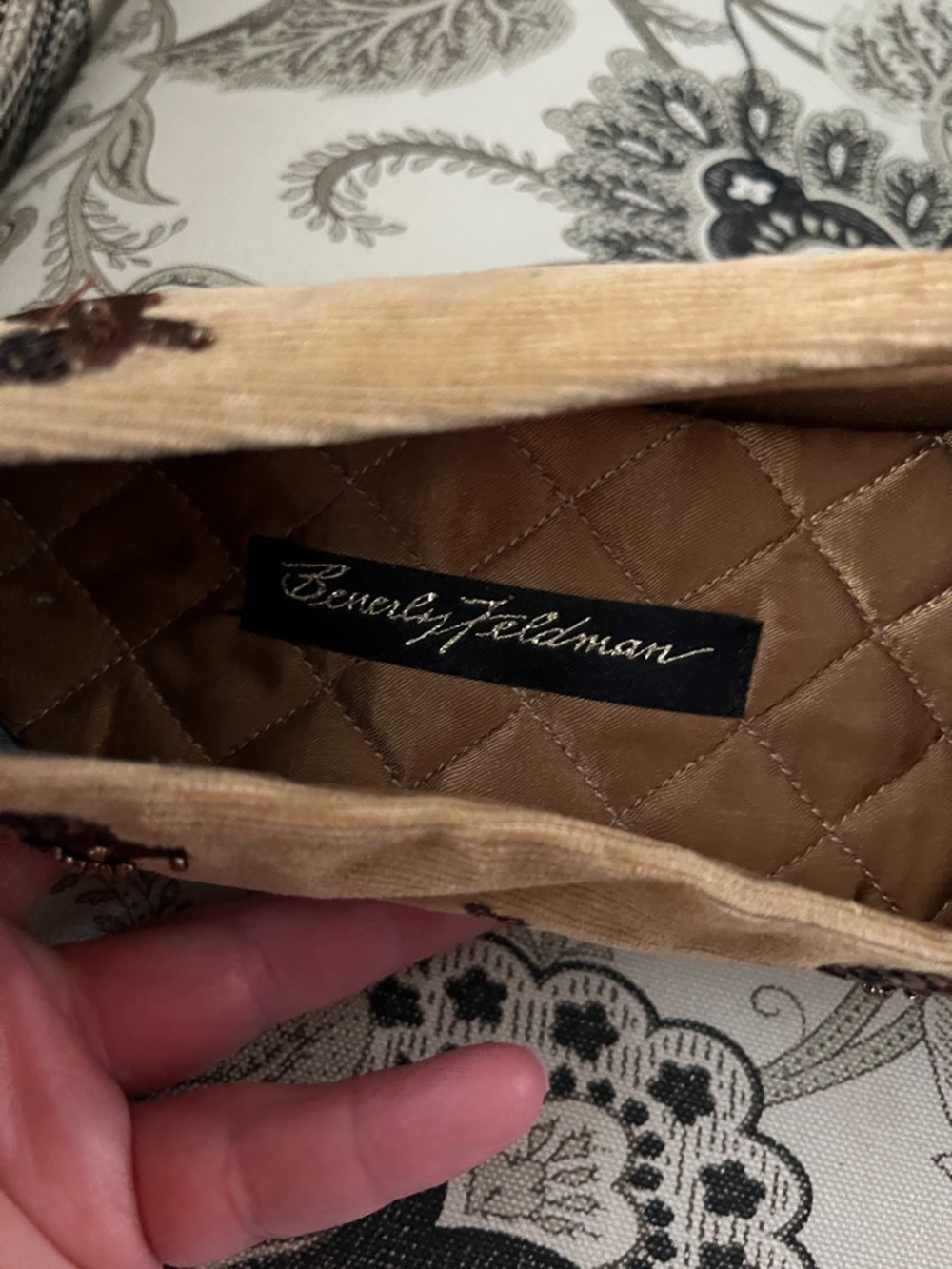 Beverly Feldman - Vintage Corduroy Poodle Embroidered Ballet Flats - Tan - Picture 5 of 7
